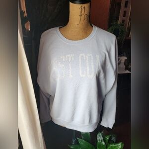 Light Blue ''West Coast'' Crewneck Sweater